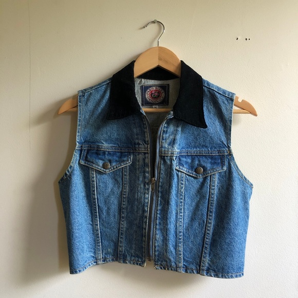 Vintage Paris Blues Demin Vest - Picture 1 of 2